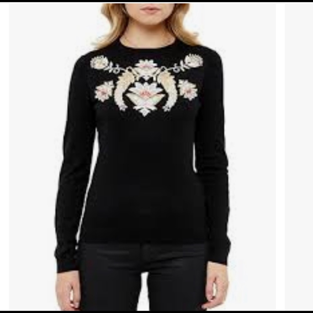 Ted Baker SHANI Opulent Orient Embroidered Sweater